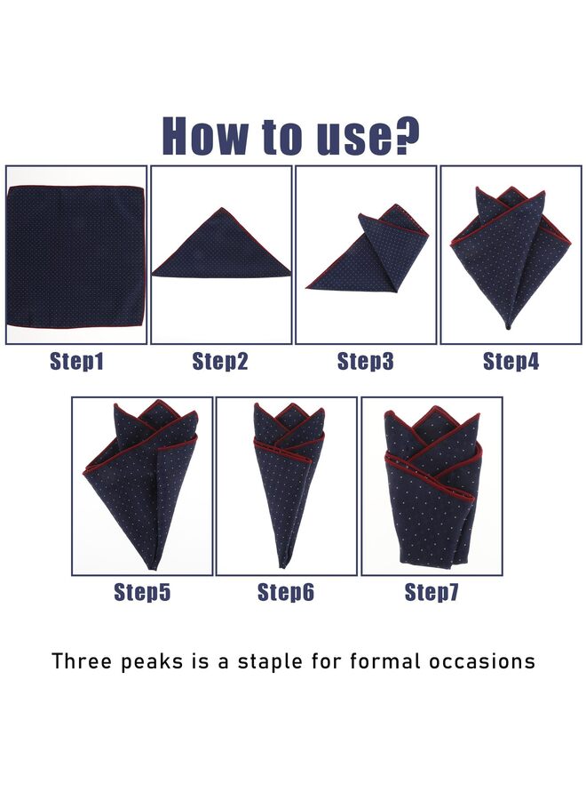 LAMAY 4Pcs Pocket Squares Holder For Men,Fixed Strap Handkerchief Fixed Clip Towel Fixed Clip/black - Image 3